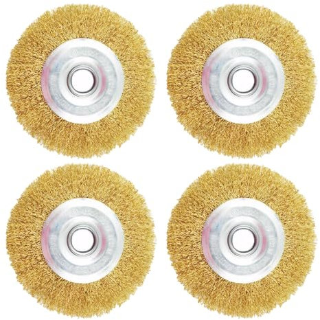 WNDUOKXH Nettoyeur de joints électrique, brosse métallique polyvalente pour la saleté tenace, polissage et meulage du bois, en acier inoxydable, 4 pièces