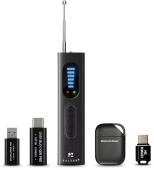 Hidden Camera Detector, Spy Camera, Wireless Microphone, GPS Tracker, Wireless Home Alarm, Data Blocker, GPS Tracker, Discreet Spy Voice Recorder