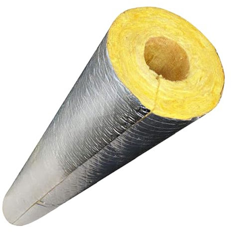 CMJYMX Papel De Aluminio Coquilla Aislante, Tubo De Aislamiento, Aislamiento De Tuberías Lana De Roca, Fundas De Aislamiento Térmico para Tuberías Exteriores(219mmX50mm (8-5/8inX2in))