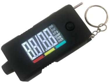 CHILDWEET Digital Tire Tread Depth Gauge 1 Car Truck Pressure Tire Gauge Nozzle Seal Key Ring