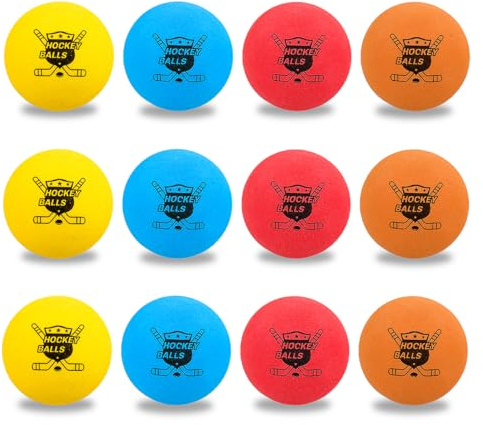 Pandahero 12-Pack Mini Foam Hockey Balls - Indoor Floor Toys for Kids