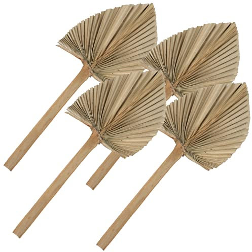 Hojas de Palma Seca 4 Piezas para Decoración Bohemia Natural
