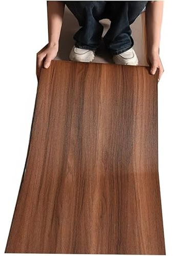 Linoleum Boden,Klebevinyl Selbstklebend 40CM Rolle Material Holzmaserung Self-adhesive Wand Aufkleber Boden Hintergrund Dekoration Schlafzimmer Küche Wasserdicht(A,40cmX3.0m)