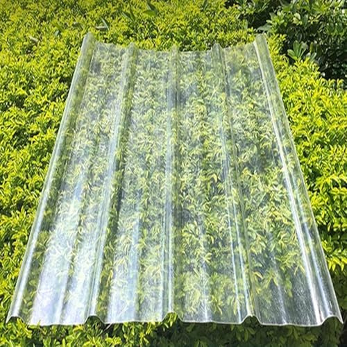 Feuilles de toiture en bitume ondulé de 1,2 mm - Pour serre et garage - Panneaux transparents - Disponibles en 1/3/5/7/11/13/16 pièces - Matériau de construction idéal