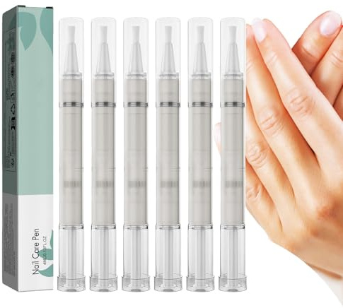 Bálsamo de cuidado de uñas natural, suero fortalecedor de uñas para uñas de manos y pies, cuidado nutritivo de uñas y cutículas con aceite de árbol de té, aloe vera (6 unidades)