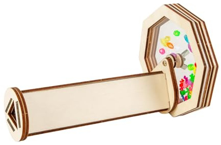 LeeQinersw DIY-Kaleidoskop-Kit für und Erwachsene, rotierendes Kaleidoskop-Bauset, leichtes Unterhaltungs- und Montage-Wissenschaftsexperiment