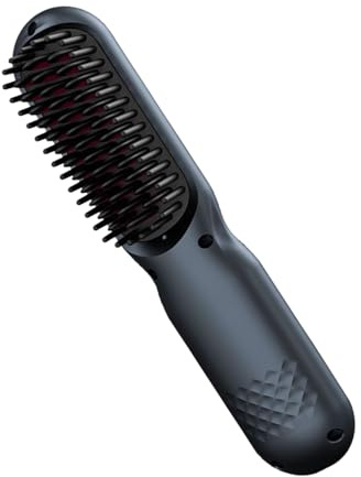 Brosse À Lisser Les Cheveux - Ion Négatif Avec 3 Températures - Portable Brosse Lisseur Coiffant Cheveux,Pour Coiffer Volumiser les Longs Courts Maison Voyage Mariage Anniversaire Noël
