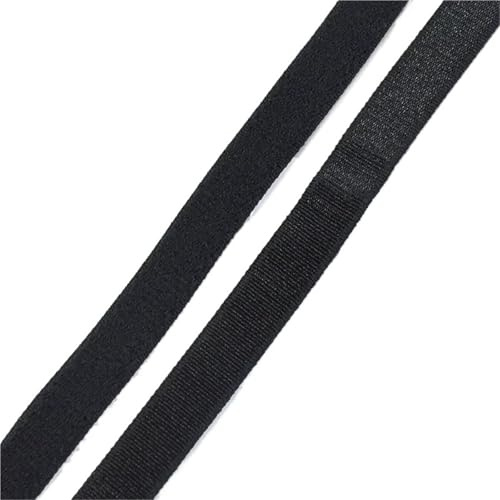 Cinta Elastica Costura Bandas elásticas de 5 metros for correas sujetador, 6-25mm, cinturón hombro goma elástica, ropa interior, cinta primavera, suministros costura(Black,6mm)