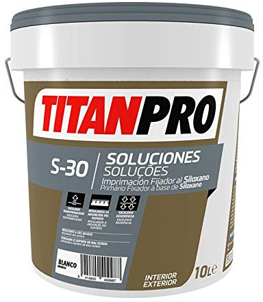 Imprimación Fijadora al Siloxano S30 Titan Pro - 10 L, Blanco