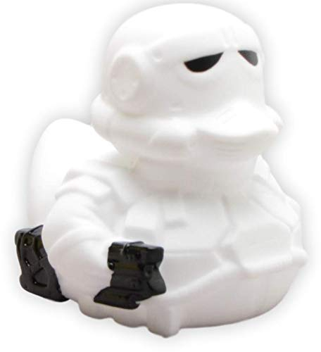 Star Popper Badeente I Quietscheentchen I L: 9 cm I inkl. Badeenten-Schlüsselanhänger im Set Gelb