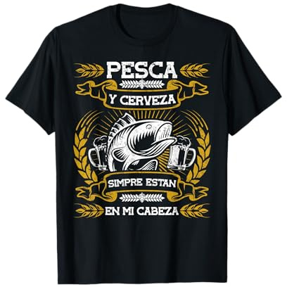 Pesca Pescar Peces Jarras Cerveza - Caña Anzuelo Pescador Camiseta