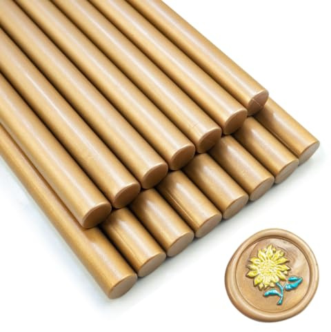 Wachssiegel Stock, Zifospy 15 Stück Klebepistole Wachs Siegel Stock für Siegellack, Siegellack Stock für Hochzeitseinladungen, Karten, Umschläge (Brown)