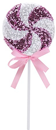Christmas Concepts® 360mm (14.2) Giant Sparkly Sequin Lollipop Christmas Decoration – Christmas Tree Ornaments – Baby Pink