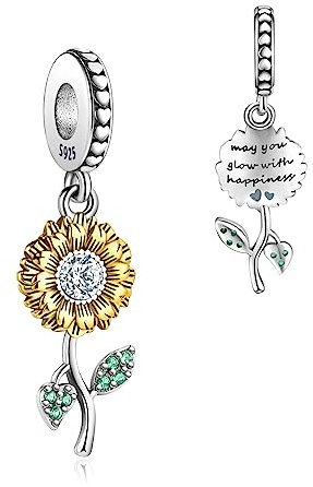 Symretie 925 Sterling Silber Charms Anhänger - Schmetterling Herz Charm für Frauen Halskette & Armband Schmuck | Mutter Geschenk