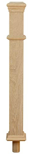 Jackson Woodturners Oak Pegged Box Newel Post
