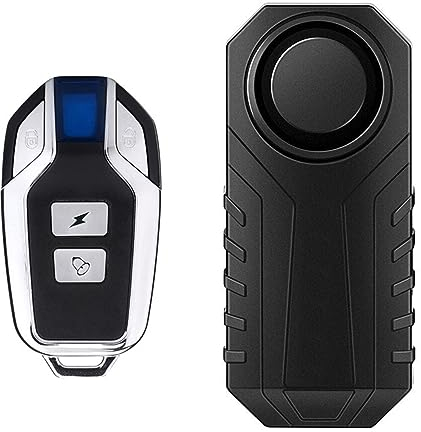 Meichoon Alarme de vélo Mise à Jour sans Fil Vibration Capteur de Mouvement Imperméable à l’Eau Antivol 113dB avec télécommande pour Bicyclette Moto Voiture Scooter Véhicules