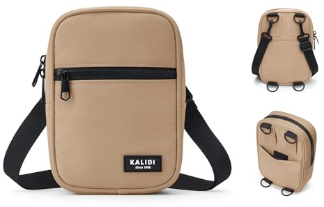 KALIDI Unisex Umhängetasche,Herren & Damen Klein Crossbody Bag Damen Nylon Wasserdichter Herren Schultertasche Handytasche zum Umhängen für Freizeit Reisen Job