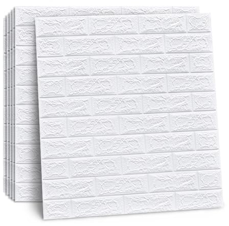 PE Wandaufkleber Wandtapete, 3d Wandpaneele Selbstklebend, Tapete Steinoptik Tapete Ziegel, Wandpaneele Aus Styropor Wasserdicht, 3D Tapete für Schlafzimmer Wohnzimmer Badezimmer Küche,10 Stück ( Colo