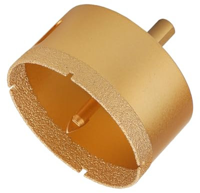 VENSTPOW Brazed 2-3/4 Diamond Hole Saw, 70mm Tile Hole Cutter with Center Drill Bit, Core Drill Diamond Drill Bits for Porcelain Tile, Ceramic, Glass, Granite Quartz, Marble, Gemstone, Dry Drilling