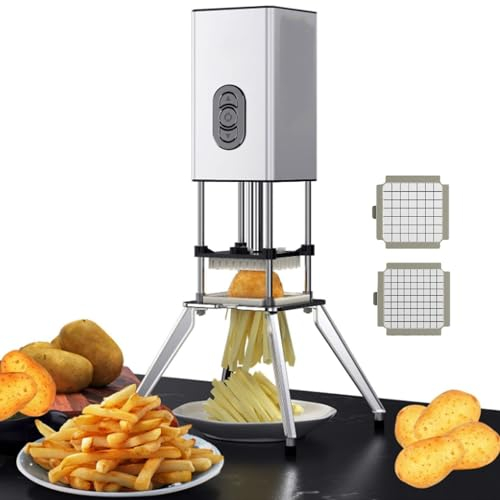 Taglierina Elettrica Per Patatine Fritte, Taglierina Verticale Per Patatine Fritte, Macchina Per Patatine Fritte Commerciale, Taglia Patate Per Domestico, Taglia Verdure Per Affetta Patate,Grey