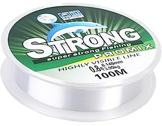 Durchsichtige Nylon Angelschnur 100m, Monofilament, Spule