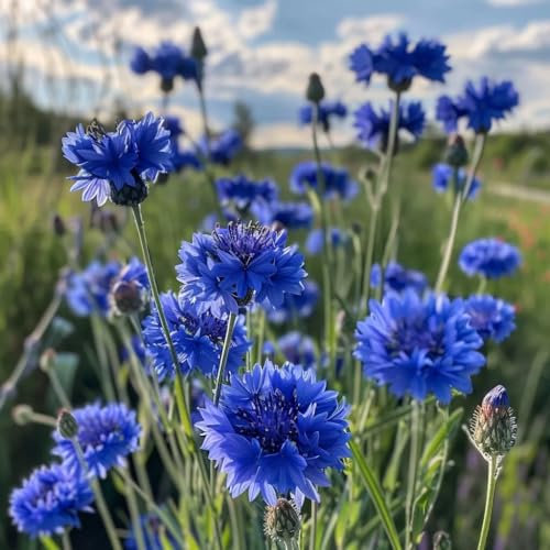 1,000 Seeds Cornflower Blue Boy Centaurea Cyanus Corn Flower -