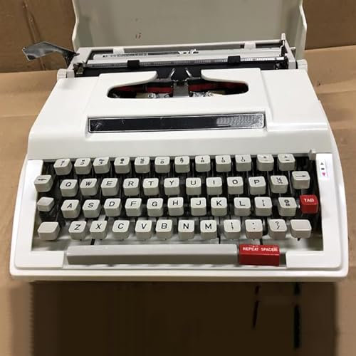 LXWKAI Manuelle Retro-Schreibmaschine, Antike Schreibmaschine mit Vintage-Finish, 90% Neue Klassische Schreibmaschine, 44 Tasten (88 Zeichen