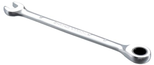 HOHXEN Llave de Trinquete de 9 mm, Llave Combinada Llave de Trinquete de Cabeza Fija Llave Combinada, Acero al Cromo Vanadio - 1 Pieza