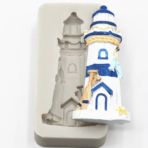 Epoxidharz-Formen, 10,6 x 5 x 1,7 cm, Turm-Silikonform, Leuchtturm, Kuchen, Schokolade, Dessert, Spitze, Dekoration, Fondantformen, Harz, Küchen-Backwerkzeuge