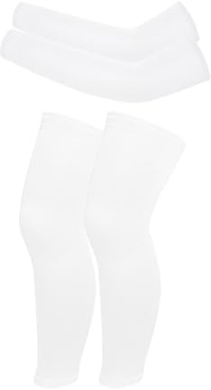 Hotfiary 2 Paia Manicotti a Compressione per Bambini e Ragazzi e Set di Manicotti per Le Gambe per Il Basket e Il Calcio, Protezione Solare Uv per Il Raffreddamento Dello Sport All'aperto Traspirante,