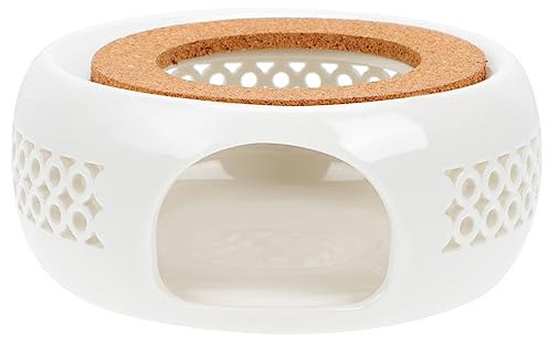 LALADEFIEE Scaldavivande Per Teiere Ceramica Con Base Riscaldante Candela Design Elegante e Funzionale Per Mantenere Tè Caldo Accessorio Pratico Per Appassionati Di Tè e Casa