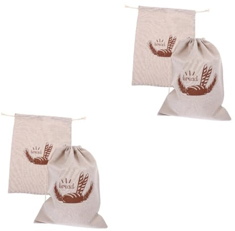 Cabilock 2pcs Bread Storage Bag Reusable Multi-Purpose Bread Bag for Bakery Snacks Pastries