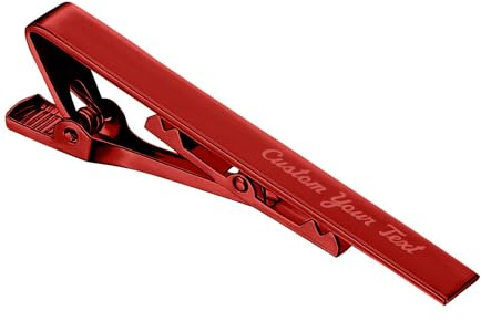 Krawattennadel Personalisiert mit mit Gravur Text Krawattennadeln für Herren Krawattenklammer aus Messing für Jahrestag, Hochzeit, Geschäft, Geschenk für Vater, Bräutigam, Trauzeugen