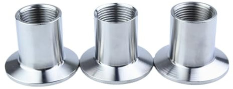 ZHGUIMING 1/8 1/4 1/2 3/4 1 1-1/4 2 Adapters for Heater Sanitary Stainless Steel 304 Female Threaded Ferrule Pipe Fittings Tri-Clamp(Ferrule 64mm,2)