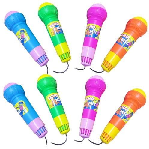 GARVALON 8pcs Creative Echo Microphone Toys Pretend Play Toys for Boy Girl Boys and Girls for Pretend Play Random Color