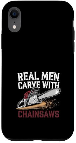 Sculpture sur bois pour tronçonneuse Coque pour iPhone XR