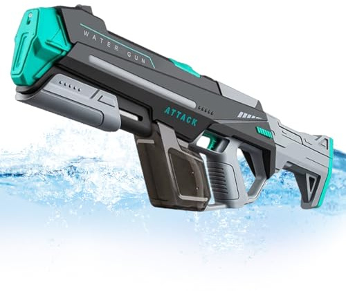 Pistola ad Acqua Elettrica,Pistole ad Acqua Potenti a Lunga Distanza,Water Gun,Pistola ad Acqua Giocattolo,Pistole ad Acqua Automatica,per Feste Estive in Piscina Aperto Spiaggia e Giardino