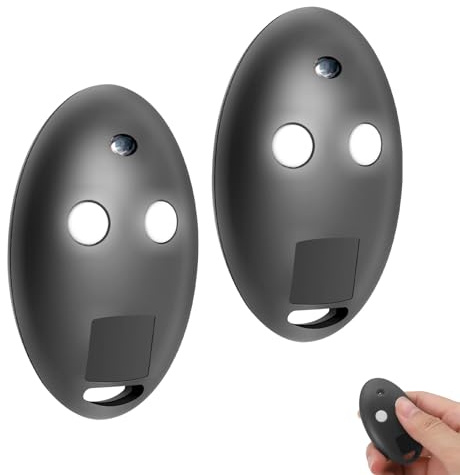 Glitfix 2pcs Telecomando Cancello, 433 MHz Telecomando Porta Garage per MITTO2- Mitto2 M, 2 canali Telecomando per automatici cancelli