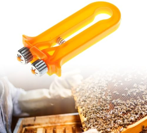 OUDQFCJ Imkereidrahtspanner, Kabelspanner, Crimper-Imkereiausrüstung, Bienenstockrahmendraht(Gelb)