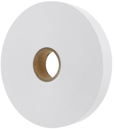 HOMSFOU Blank Clothing Labels 1 Roll Self-Adhesive Wash Care Tags Sturdy Fabric Tags for Home School or Laundry