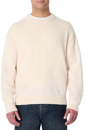 Amazon Essentials Pull Texturé Ras-de-Cou en Coton Mélangé, Coupe Décontractée Homme
