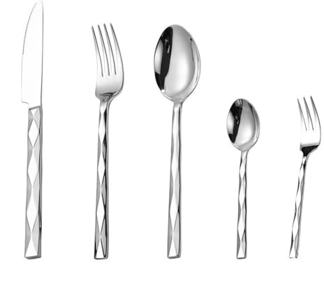 Forchetta e Cucchiaio per Bistecca Set di coltelli, forchette e cucchiai da bistecca ispessiti Western Steak per Utensili da Cucina per la Casa