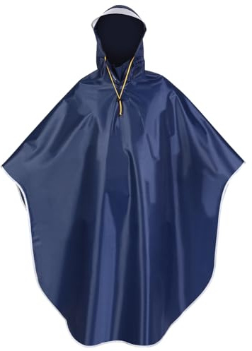 VANZACK Poncho para Bicicleta Unisex Azul Marino, Talla Única Oxford y PVC