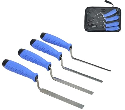 Truelle à joints avec poignée ergonomique en acier inoxydable - 4 tailles - Pour les espaces restreints et les projets en déplacement - Réparation à domicile - Truelle à calfeutrer ergonomique