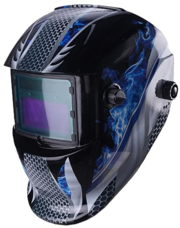 Capuchas de soldadura de vista grande, gorro de soldadura con oscurecimiento automático | Máscara de soldador con pantalla de visualización grande - Gorro de de seguridad oscuro automático