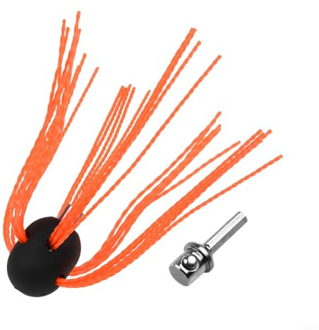 Aluminum Head Fireplace Chimney Brush Replacement Chimney Sweep Brush Cleaning Kit Driven By Drill For Sweeping Fireplace Accessories(1PCS Orange)