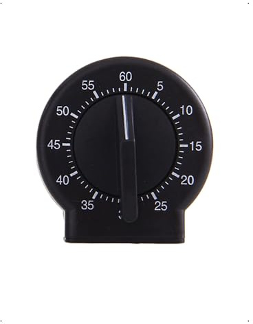 SanKristo Timer da Cucina, Timer Visivo Bambini Conto Alla Rovescia di 60 Minuti, Forma Circolare Temporizador de Cocina, Non Richiede Batterie Cronometro Meccanico per Cucina Scuola per Anziani Soli
