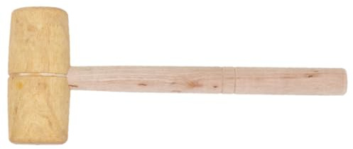 Didiseaon Petit Maillet en Bois Naturel Ø45-50mm pour Travail du Cuir et Bois, Marteau de Menuiserie Compact Finition Vernie, Outil de Bricolage Polyvalent pour Artisanat et Usage