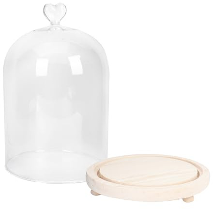 HYTROVE Decorazione Romantica Coppia Mano 3d in Gesso Copertura in Vetro Antideposito 15x21 Cm Base Legno Luminoso per Arredamento Scrivania Casa