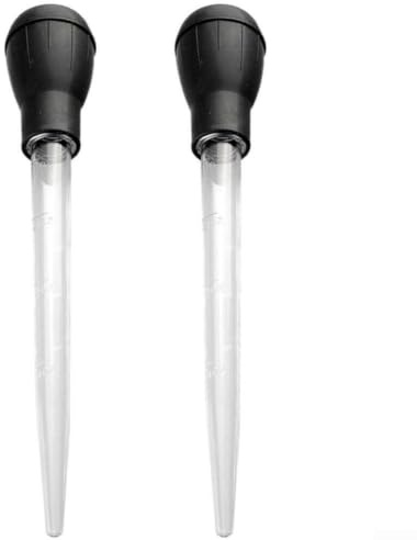 2PCS Turkey Baster Set 30ml Heat Resistant BBQ Dripper for Grilling Roasting Kitchen Cooking Tools Black